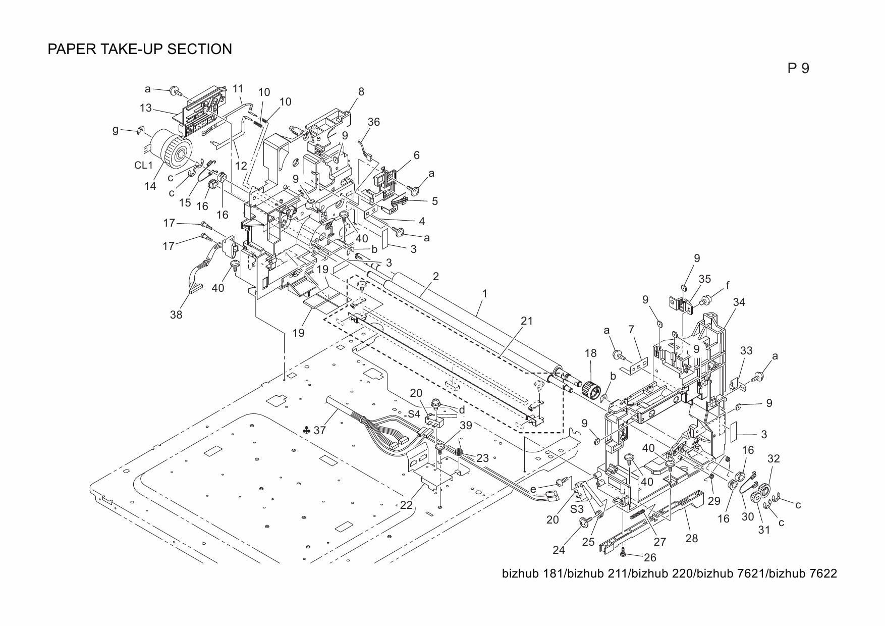 Konica-Minolta bizhub 181 211 220 7621 7622 Parts Manual-5